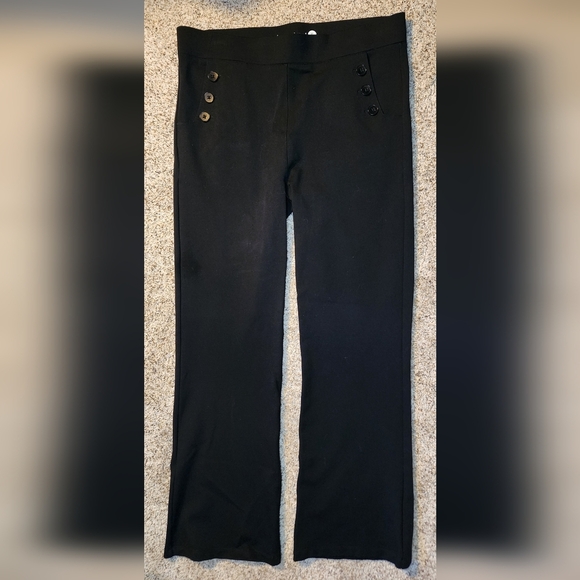 Betabrand Six Button Dress Pant Yoga Pants Black XL petite - Picture 1 of 4